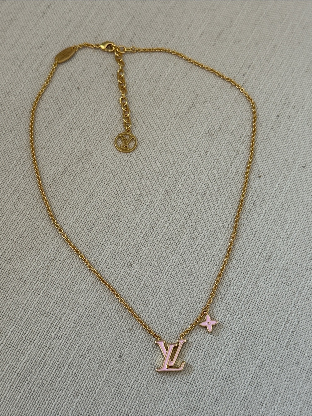 Louis Vuitton pink Iconic Enamel Necklace